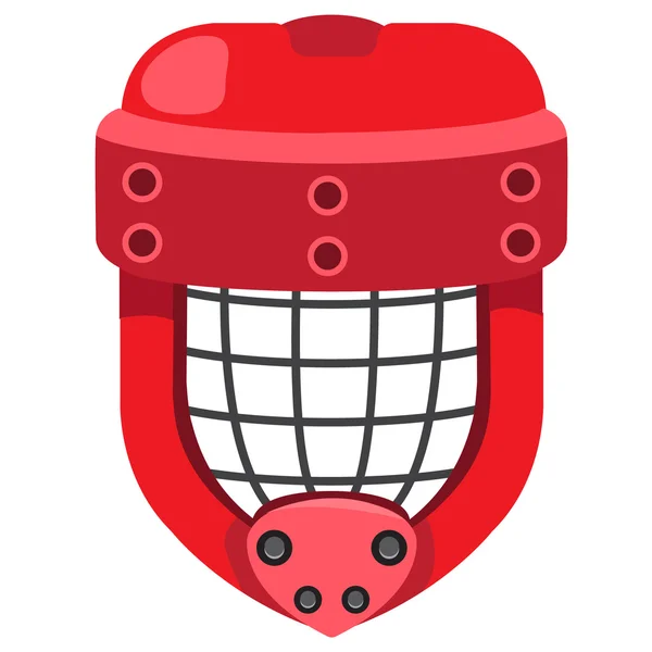 Goalkeeper mask, hockey ammunition, sports equipment. — Stock Vector