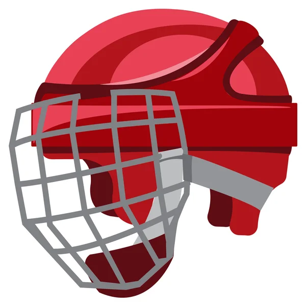 Einen Eishockeyhelm, Eishockeymunition, Sportausrüstung. — Stockvektor