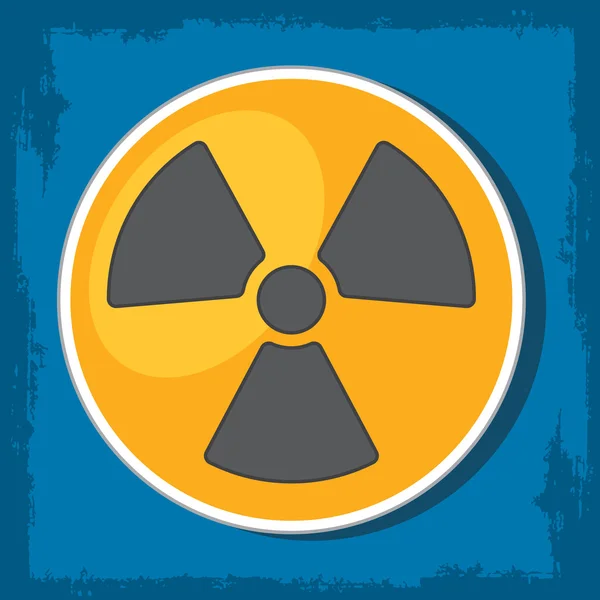 Radioaktivita, symbol radioaktivního odpadu loga. — Stockový vektor