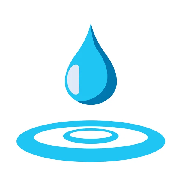 Icône goutte d'eau. Une goutte de liquide dans un logo de style dessin animé . — Image vectorielle