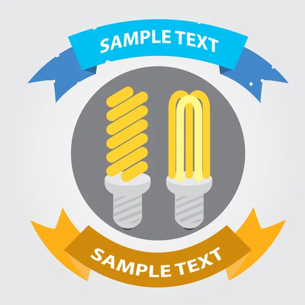 Значок энергосберегающей лампочки. Современные технологии . — стоковый вектор
