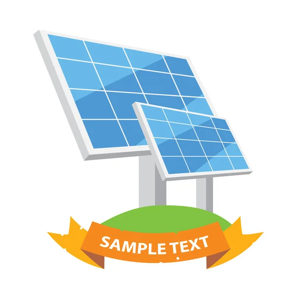 Icono del panel solar. Tecnologías modernas. Fuentes de energía alternativas . — Archivo Imágenes Vectoriales