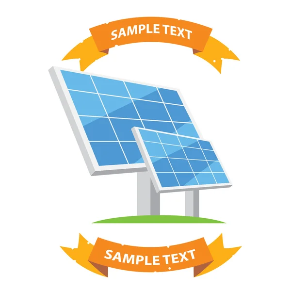 Solar panel ikonra. Modern technológiák. Alternatív energiaforrások. — Stock Vector