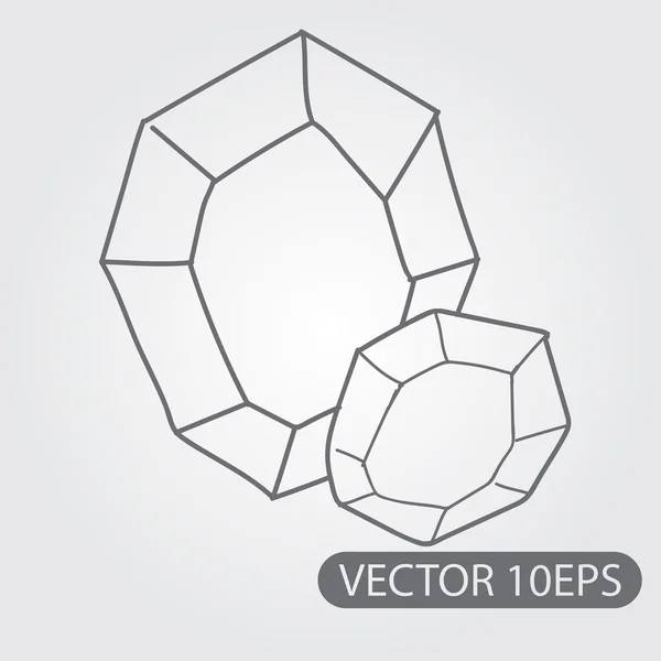 Stuk van kolen pictogram zwart-wit omtrek tekenen. — Stockvector