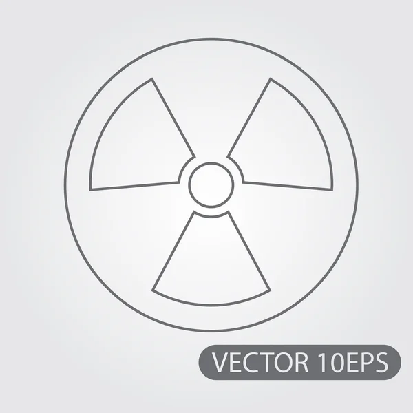 Radiação de símbolo desenho esboço preto e branco . —  Vetores de Stock