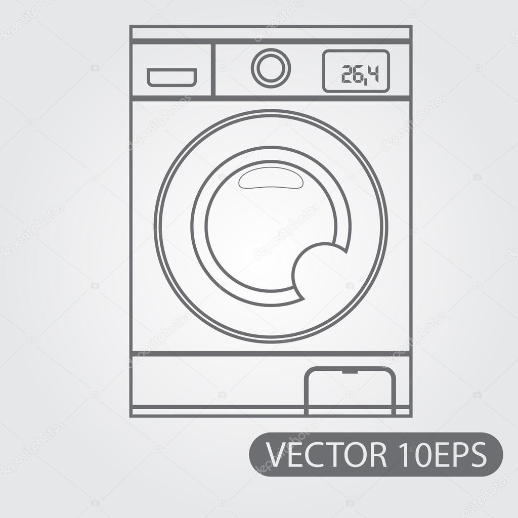 Washing Machine, Vector Sketch Graphic by elalalala · Creative Fabrica