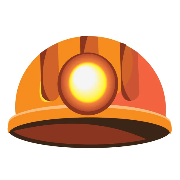 Icono de casco de mineros sobre un fondo blanco . — Vector de stock