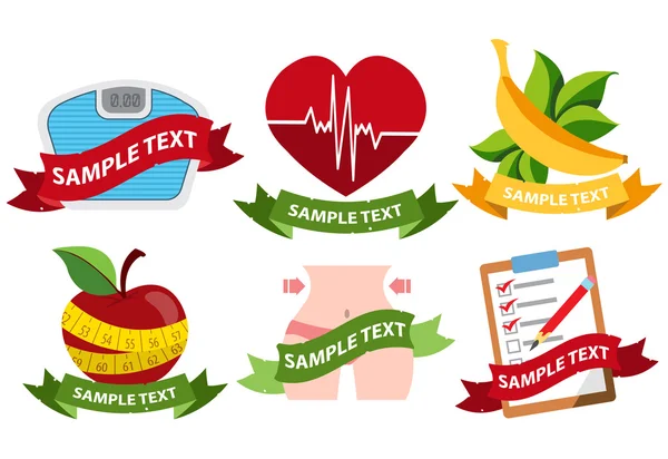 Логотипы здравоохранение, здоровый образ жизни — стоковый вектор