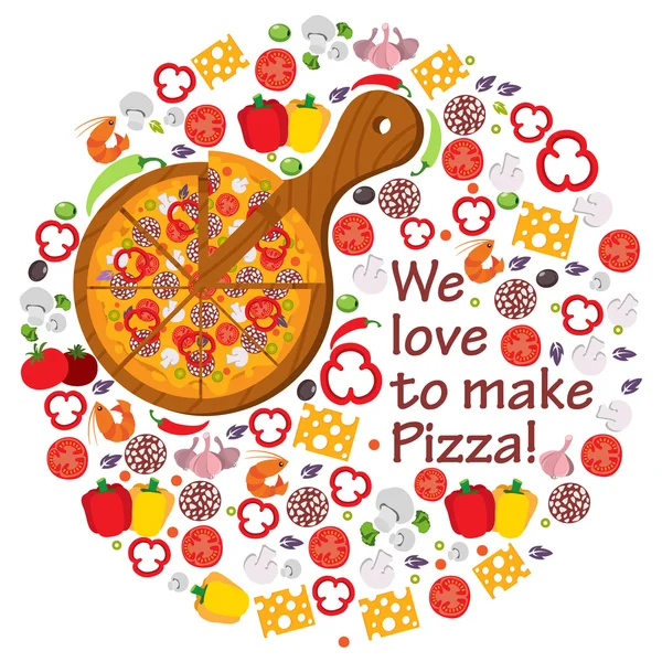 Logolar pizza, gıda, İtalya, mutfak