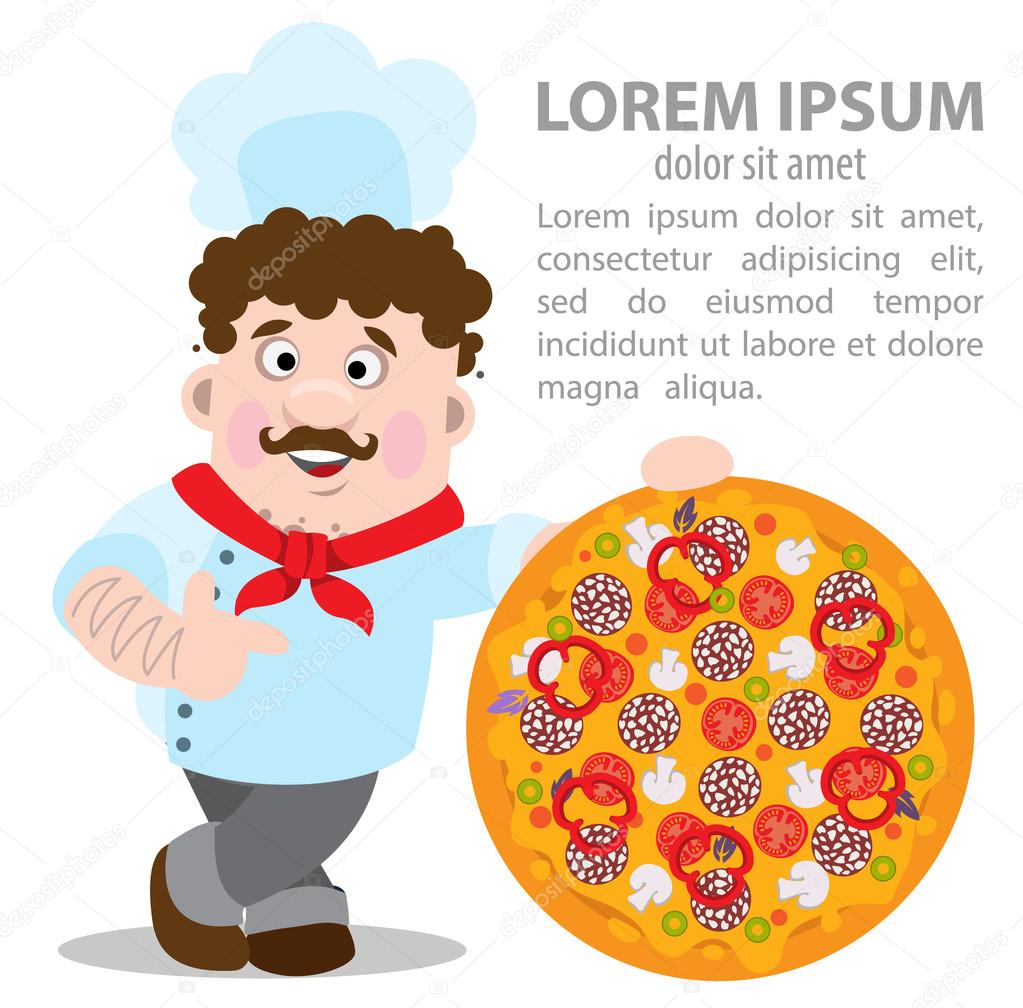 Pizza infographic, chef, food, Italy, kitchen