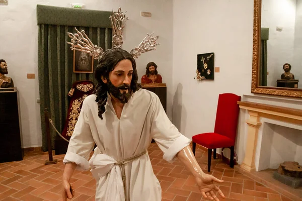 Jesu Kristi Staty Med Utsträckt Hand Begreppet Att Hjälpa Andra — Stockfoto