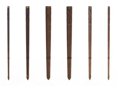 Beyaz Arkaplanda Şövalye Kılıcı Sunucusu