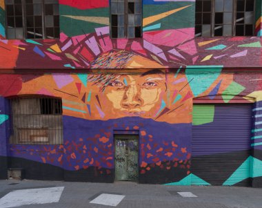 Barselona, İspanya, Şubat 2016-grafiti duvarlara
