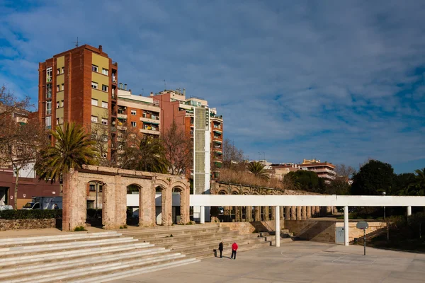 BARCELONA, ESPAÑA, febrero 2016-plaza para juegos activos en el Parc del Clot — Foto de Stock