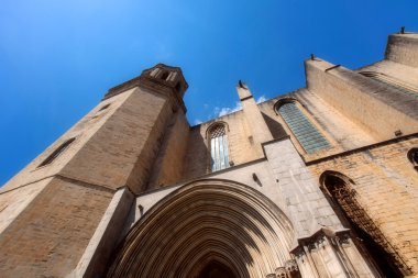 Girona - Gotik Katedrali görünümünü 