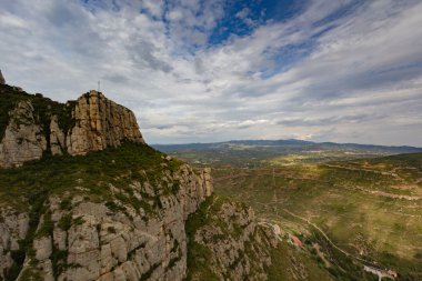 Monserrat, İspanya, 20 Eylül 2016: Görünüm Serra de Collcardus Vadisi üzerinde