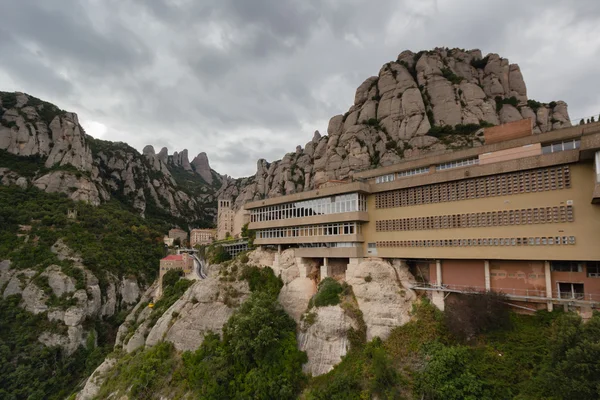 Hiszpania, 20 września 2016: Santa Maria de Montserrat Abbey Abadia de Montserrat klasztor — Zdjęcie stockowe