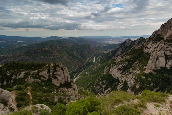 Hiszpania, 20 września 2016: widok na Serra de Collcardus Dolina — Zdjęcie stockowe