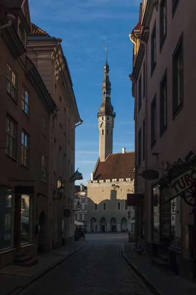 A régi város a középkorban városháza — Stock Fotó