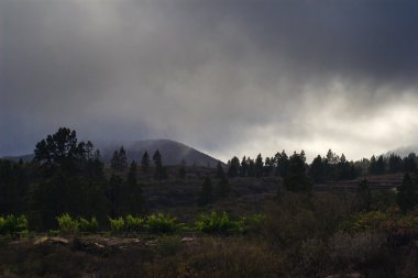 bulutlar dağlar vadi üzerinde yüzen