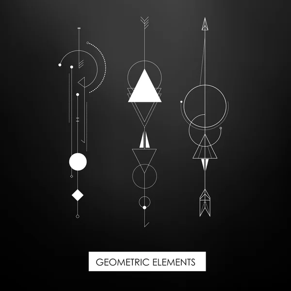 Tribal geometric elements. — Stock Vector