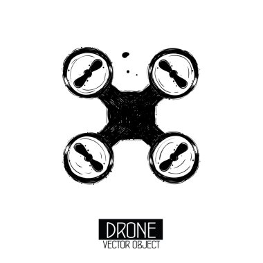 Yüksek kaliteli izole dron vektör nesneleri.