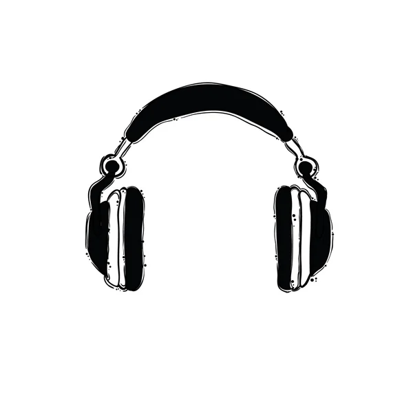 Grunge 风格的耳机. — 图库矢量图片