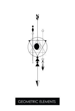 Yüksek kaliteli geometrik öğesi. Kutsal geometri. İzole nesneleri.