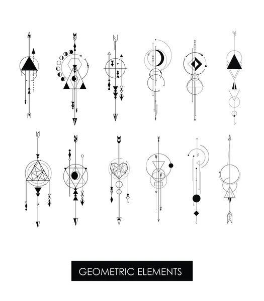 Pack d'éléments géométriques de haute qualité. Géométrie sacrée . — Image vectorielle
