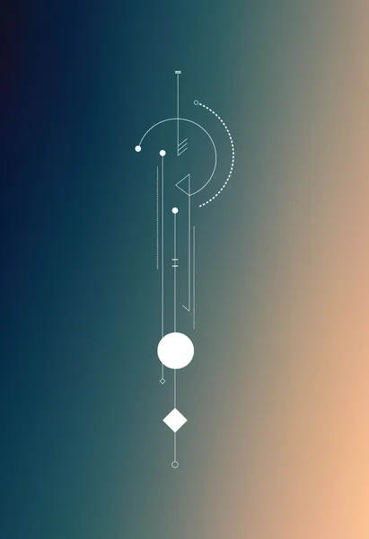 Yüksek kaliteli kutsal geometri minimalist vektör poster.