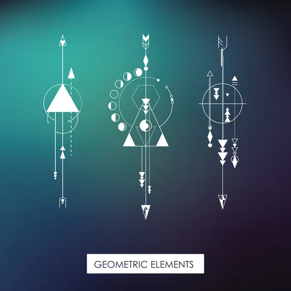 Element geometric de înaltă calitate. Geometrie sacră. Obiecte izolate . — Vector de stoc