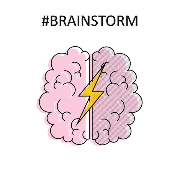 Brainstorm. Hög kvalitet isolerade vektor fodrad objekt. — Stock vektor