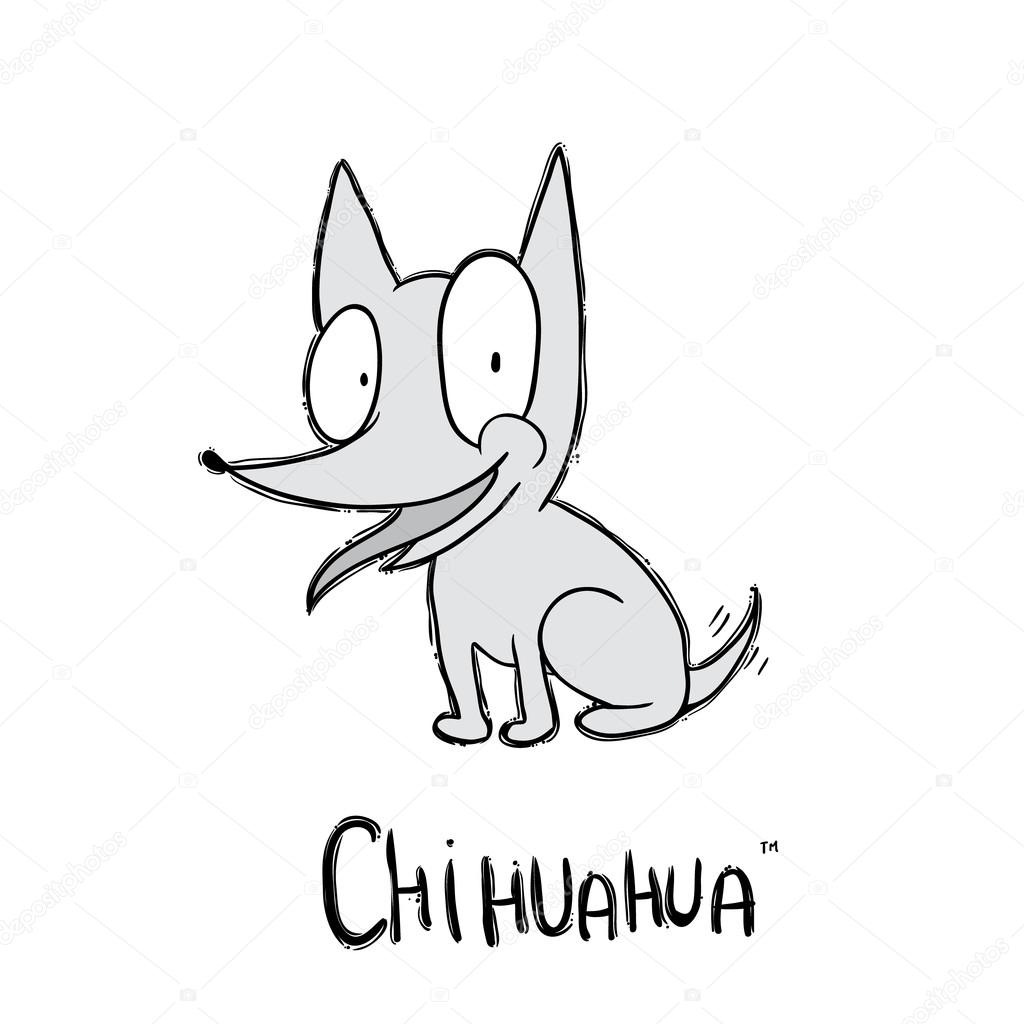 Chihuahua cartoon style  logotype. Original high quality logo for trade mark.