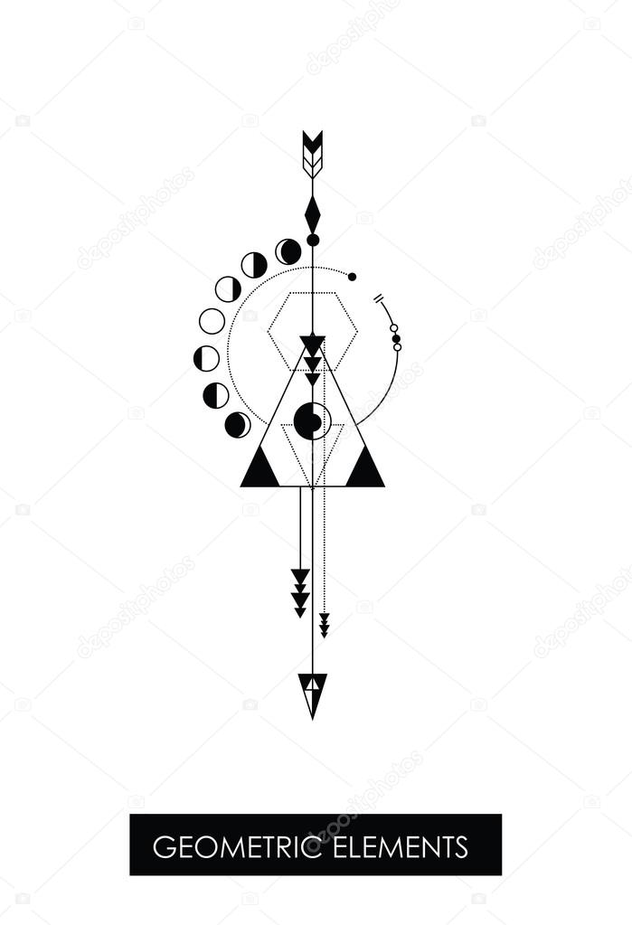 High quality geometric element. Sacred geometry. Isolated objects.