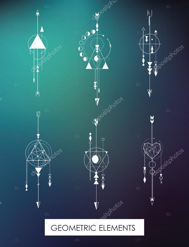 High quality geometric element. Sacred geometry. Isolated objects.
