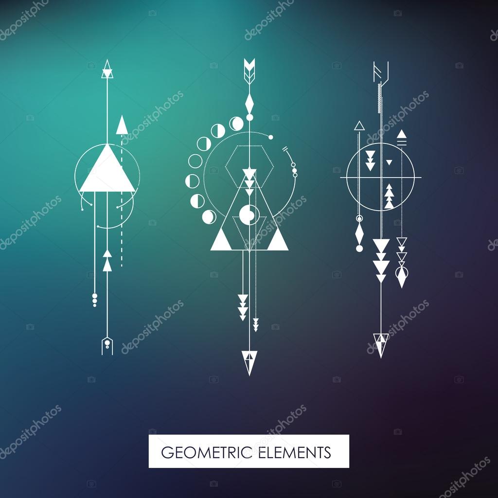 High quality geometric element. Sacred geometry. Isolated objects.
