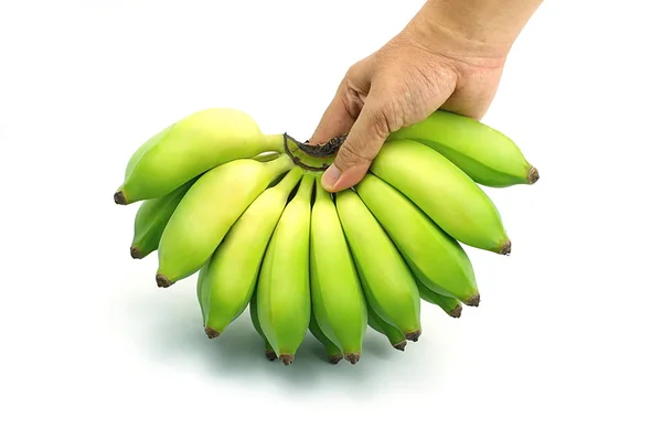 Cultive banana no fundo branco isolado — Fotografia de Stock