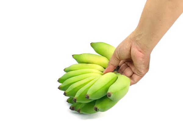 Cultive banana no fundo branco isolado — Fotografia de Stock