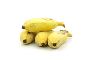 Sarı Asya muz izole beyaz arka plan