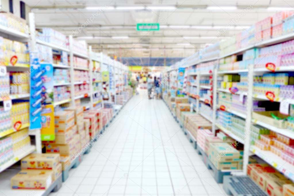 Grocery Supermarket Blurred Defocused