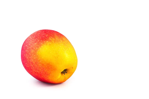 Pomme jaune rouge isoler fond blanc — Photo