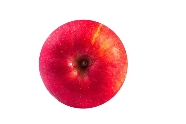 Vermelho amarelo maçã isolado fundo branco — Fotografia de Stock