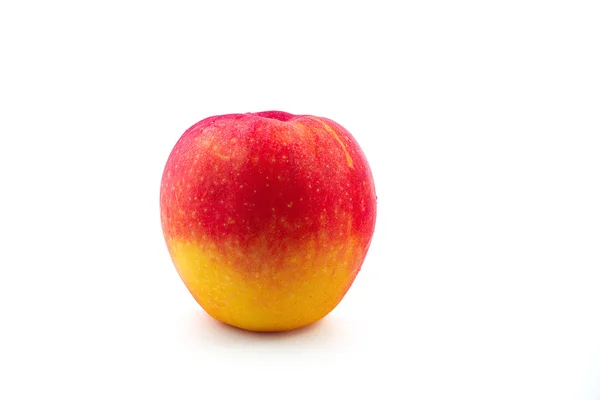 Pomme jaune rouge isoler fond blanc — Photo