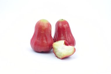 Beyaz arkaplanda gül elması izole