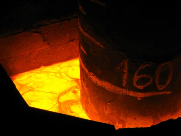 Metalurji süreci yakın çekim görünümü