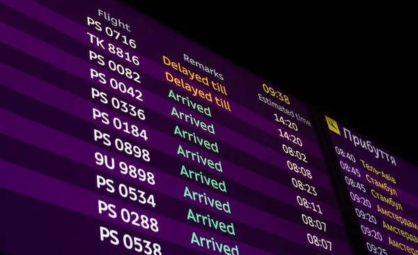 Gecikmeli bilgi panosu havaalanında geldi