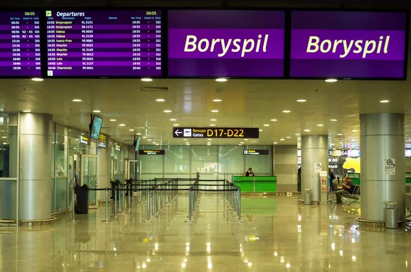 Departures Hall in International Airport — Stock Photo, Image
