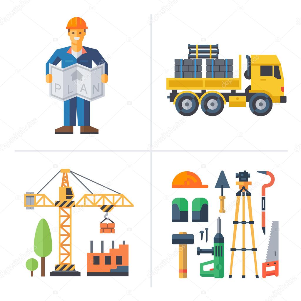 Construction: worker holding a plan