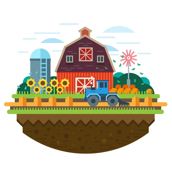 Farm landscape — Stock Vector