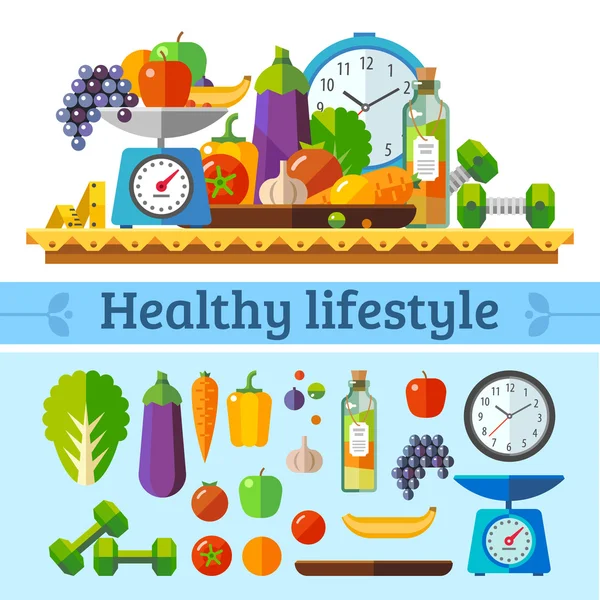 Healthy lifestyle — Stock Vector